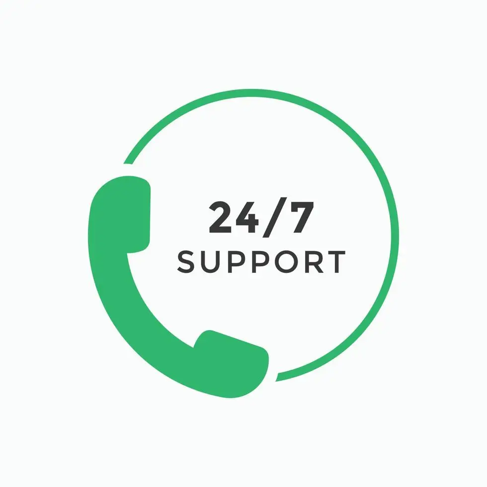 24 hours customer service icon 24 7 support icon sign button customer service icon vector